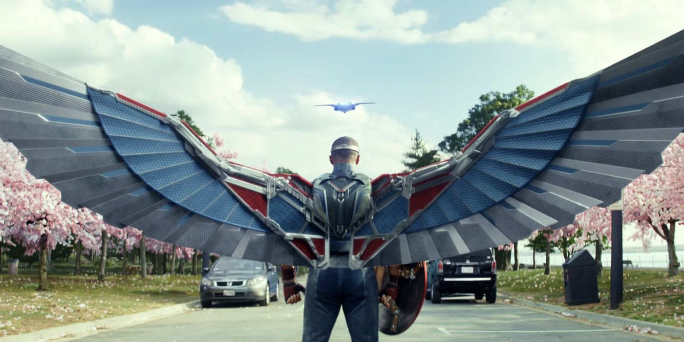 Sam Wilson facing down a plane in Captain America: Brave New World (2025)