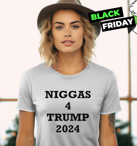 Niggas For Trump 2024 Women's T-Shirt - Father Figure Clothing