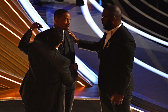 Denzel Washington, Will Smith, and Tyler Perry talking