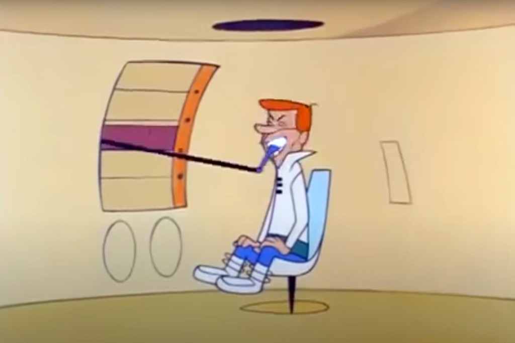 A machine to brush your teeth on The Jetsons.