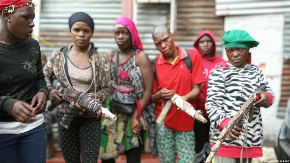 Women being trained to fight