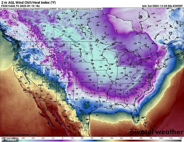 January's freezing temperatures will come after an unusually warm end to the month of December across the country