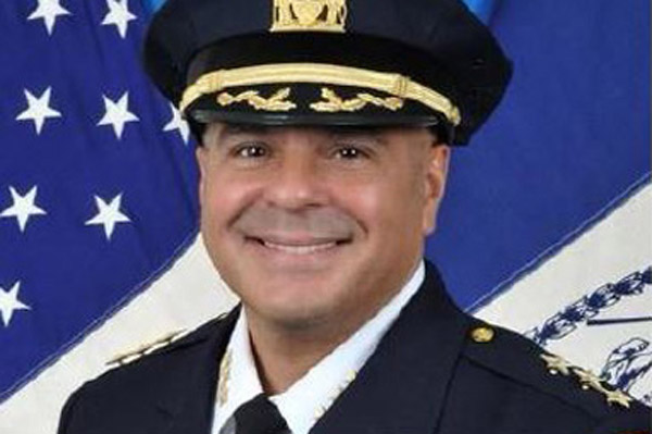 NYPD Chief of Staff Raul Pintos poses in an official portrait.