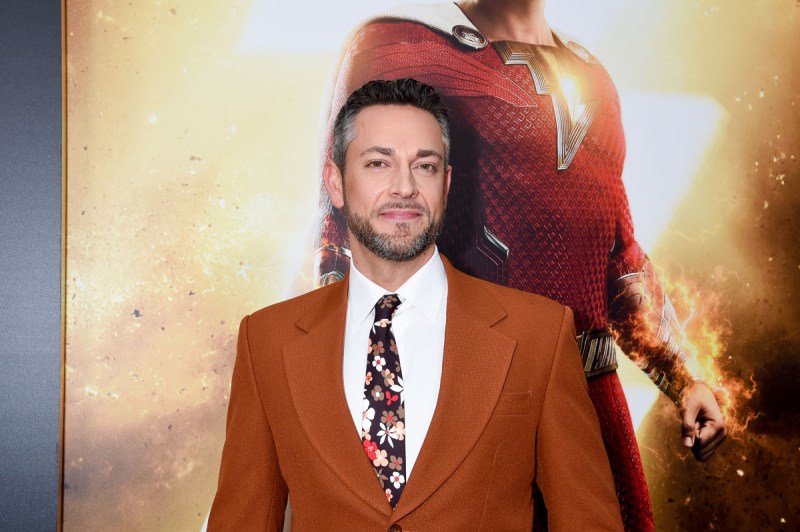 Zachary Levi at 'Shazam! Fury of the Gods' premiere in Los Angeles