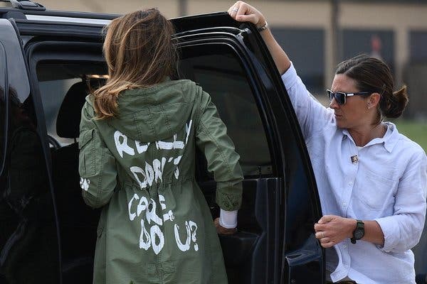 Melania Trump Wore a Jacket Saying 'I Really Don't Care' on Her Way to  Texas Shelters - The New York Times