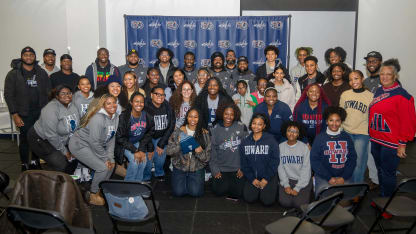 Celebrating Black History Jersey Unveiling Howard University group photo