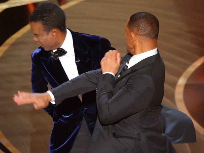 Will Smith slaps Chris Rock