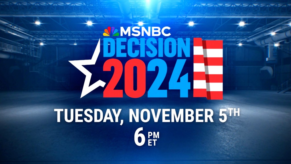 MSNBC Election coverage graphic.