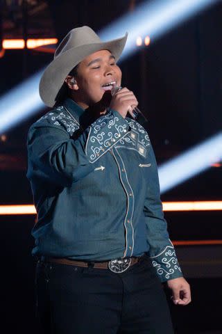 Disney/Eric McCandless Triston Harper performs on 'American Idol' on May 12, 2024