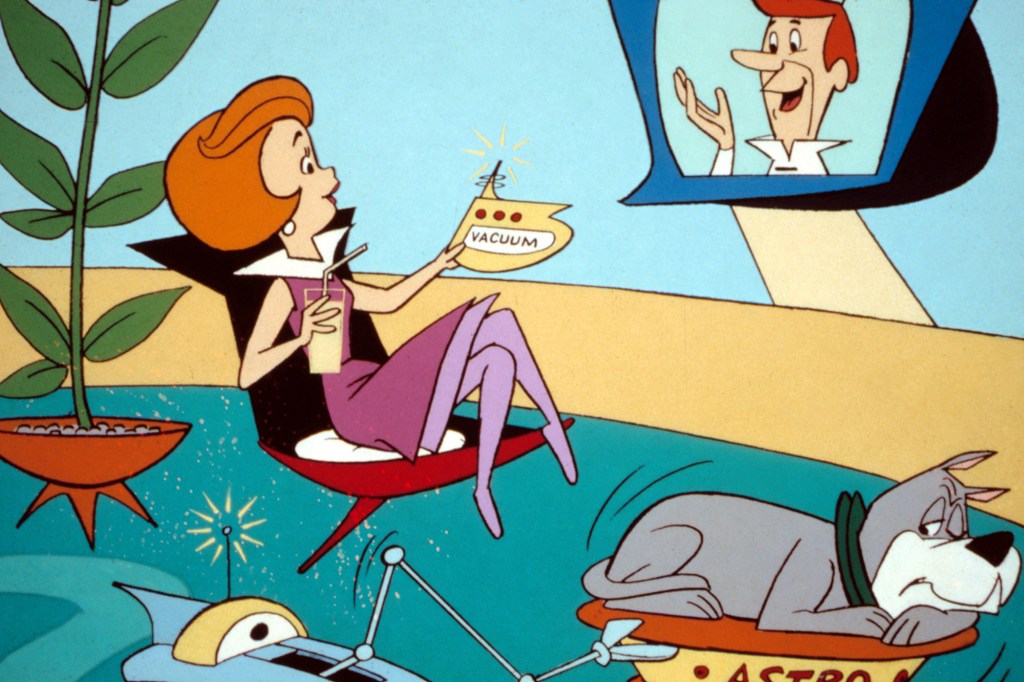 To 1960s audiences, the Jetsons' videophone — a big piece of hardware whose staticky screen gives way to an image of the person trying to reach you — seemed like a dream. 