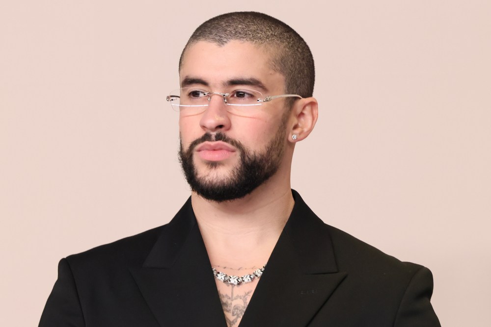 HOLLYWOOD, CALIFORNIA - MARCH 10: Presenter Bad Bunny poses in the press room during the 96th Annual Academy Awards at Ovation Hollywood on March 10, 2024 in Hollywood, California. (Photo by Rodin Eckenroth/Getty Images)