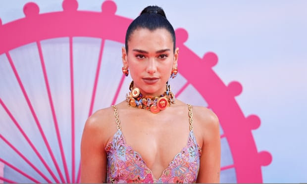 Dua Lipa at the Barbie film premiere in London on 12 July 2023.