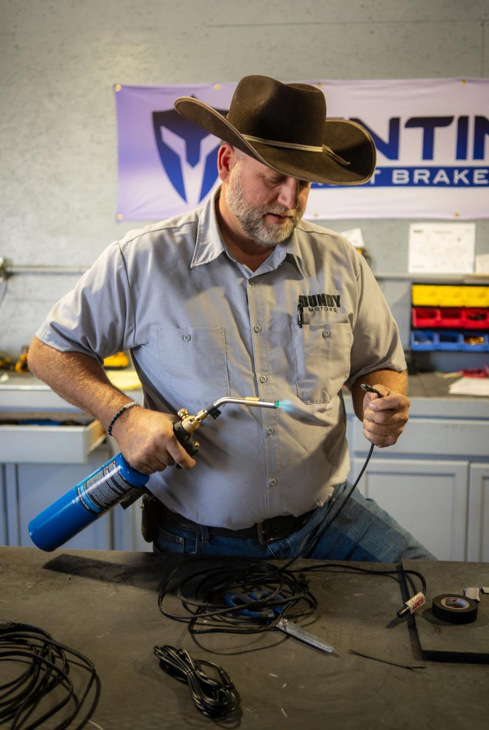 Ammon Bundy now operates a small truck parts business in Cedar City, Utah, not far from the Nevada ranch that has been in his family for generations. (Tom Richell / The Independent)