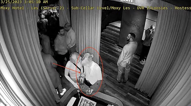 Only stills, several of the images come from security footage from Loosie’s Nightclub between 1:55 am and 3:06 am on March 25 - shortly after Majors is said to have assaulted Jabbari during a cab ride to his Chelsea apartment