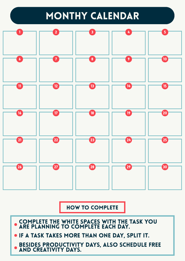 Monthly calendar for How To Become a Content Creator